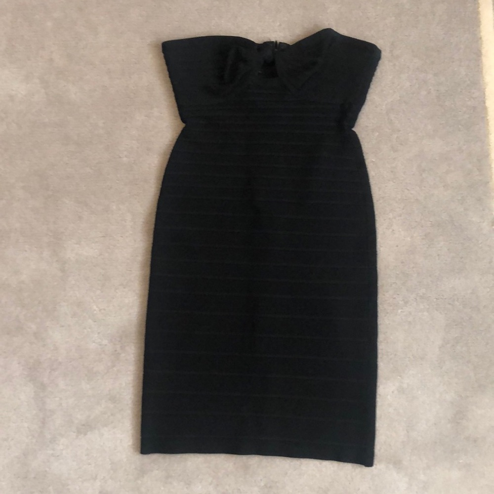 Authentic Herve leger black strapless minidress